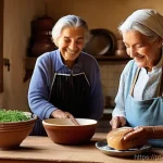 Home 20 음식이 인류에게 미친 영향 - **Prompt:** A heartwarming, authentic scene in a traditional Portuguese kitchen, perhaps in a rustic...